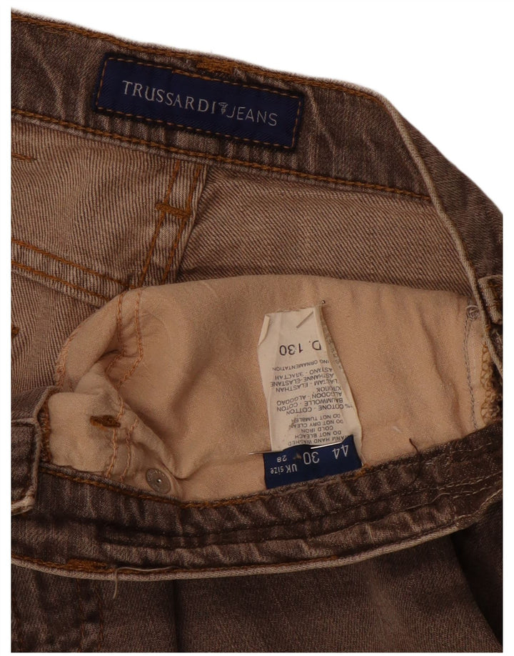 TRUSSARDI Женские прямые джинсы W28 L28 Коричневые, хлопок