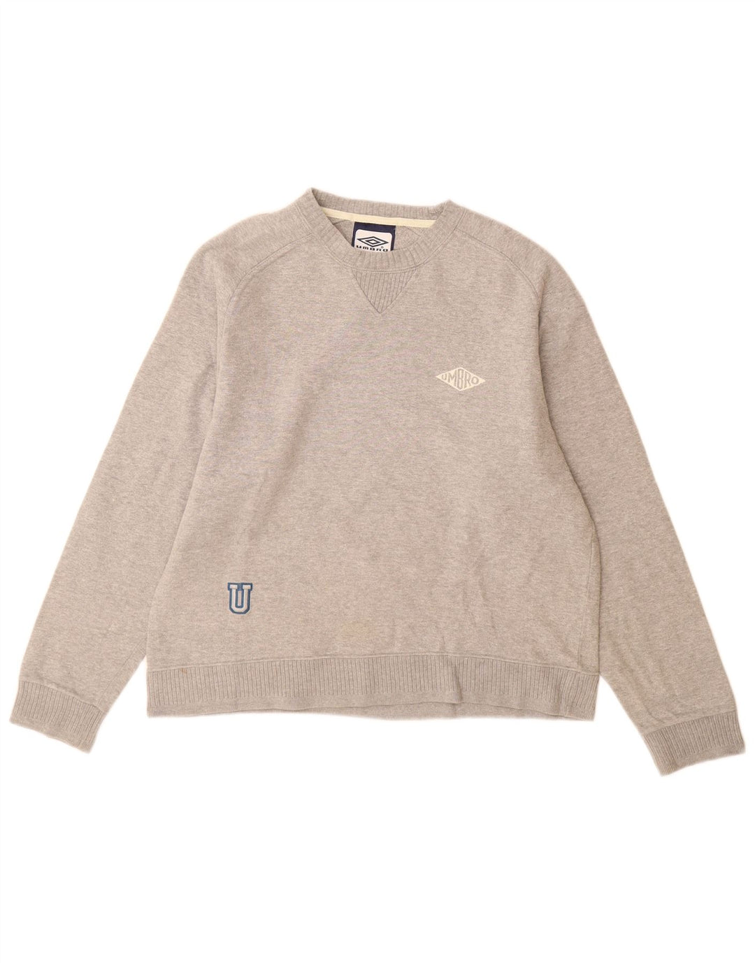 Мужской свитер Umbro, джемпер UK 35/37, маленький, серый, хлопок