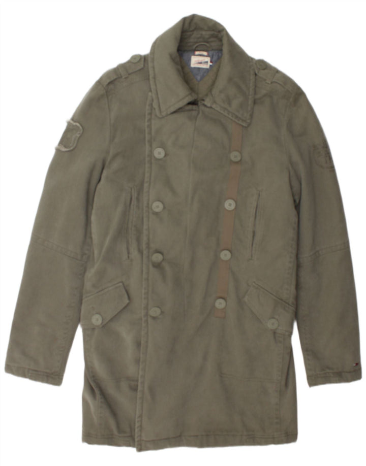 Мужское двубортное пальто Tommy Hilfiger Heritage UK 40, большой цвет хаки