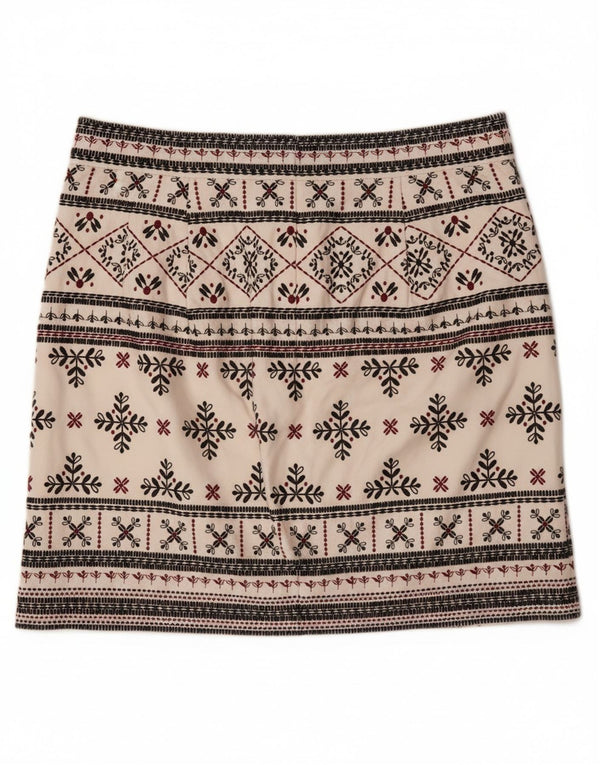 Женская мини-юбка WHITE STUFF UK 10, маленькая W32 Off White, хлопок Fair Isle