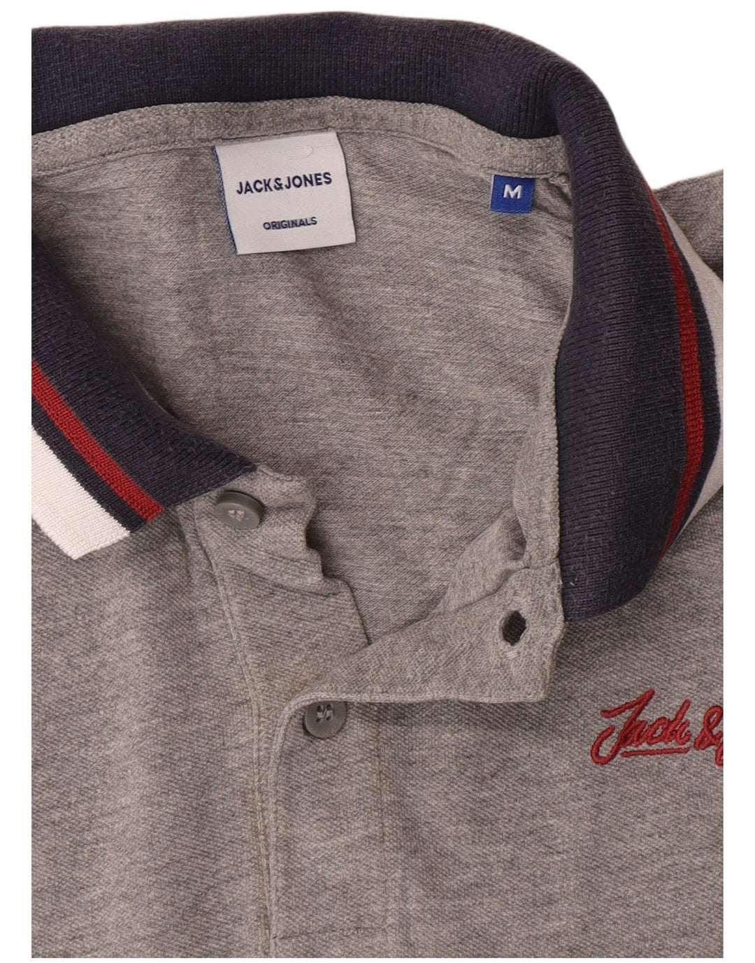 Рубашка поло мужская Jack & Jones средне-серая