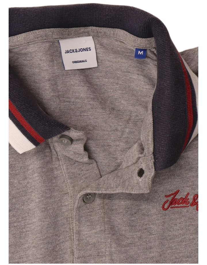 Рубашка поло мужская Jack & Jones средне-серая