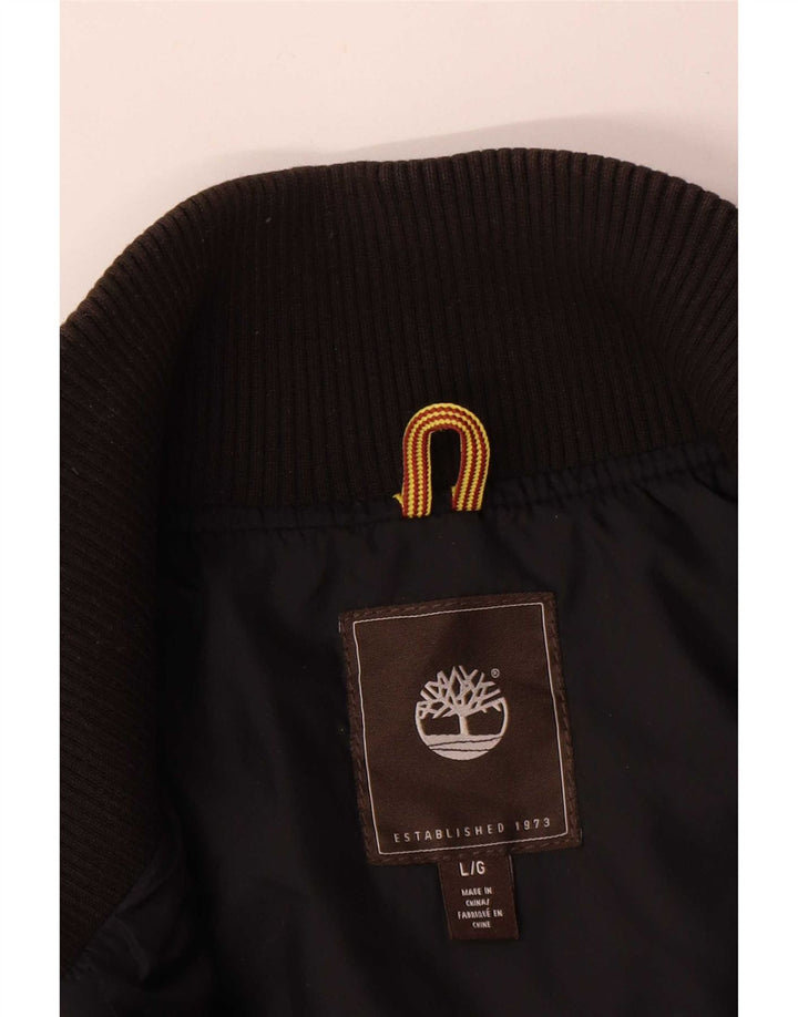 Мужская стеганая куртка Timberland UK 40, большая, черный нейлон