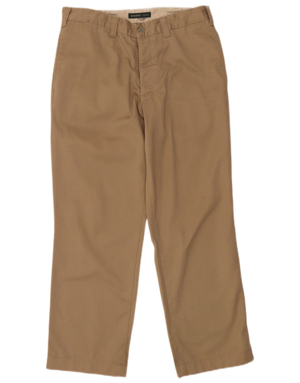 Мужские прямые брюки-чиносы Dockers цвета хаки W33 L29, бежевый хлопок