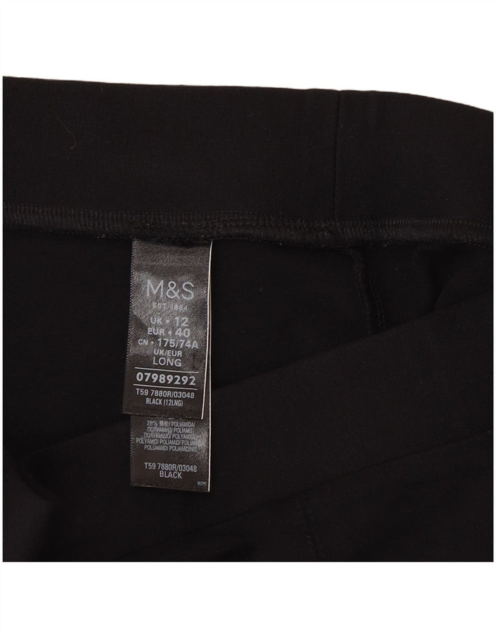 Женские леггинсы Marks & Spencer UK 12, средний черный, вискоза