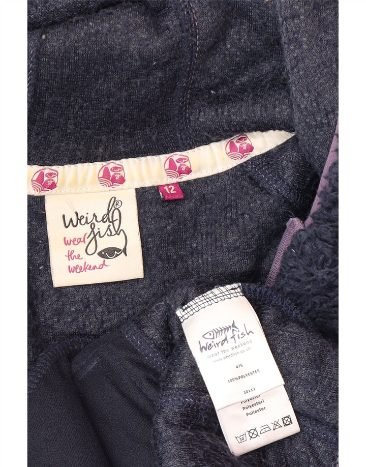 Женская флисовая куртка с капюшоном Weird Fish UK 12, средний темно-синий полиэстер