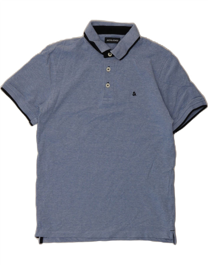 JACK & JONES Mens Polo Shirt Medium Blue Cotton Vintage Jack & Jones and Second-Hand Jack & Jones from Messina Hembry 