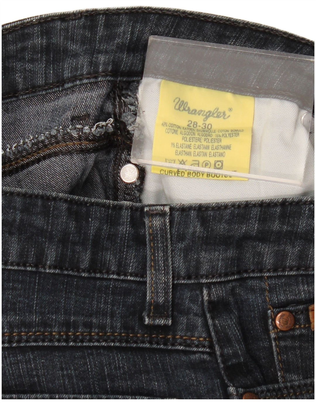 Женские джинсы Bootcut Wrangler W28 L30 темно-синие, хлопок