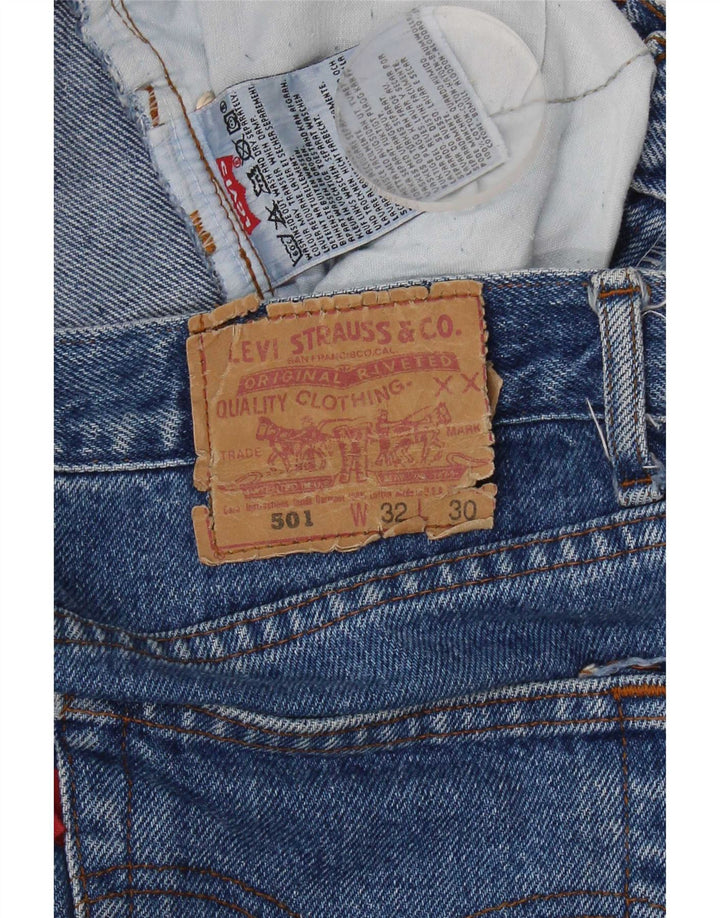 Женские прямые джинсы Levi's 501 W32 L30 синие, хлопок