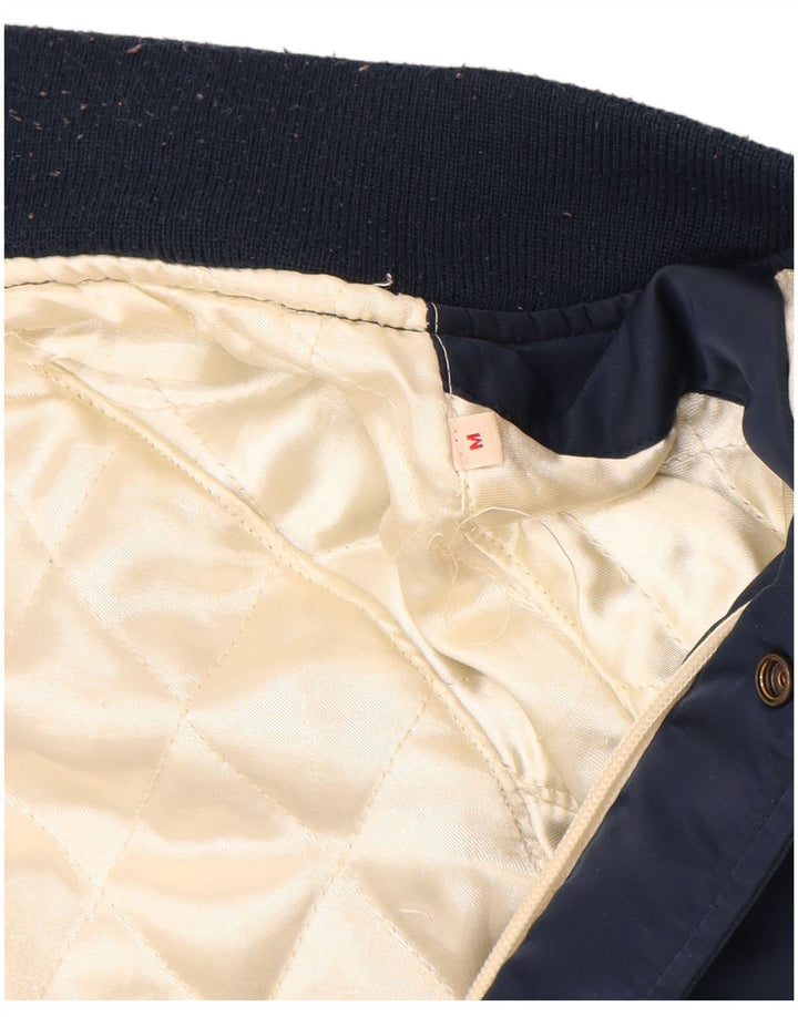 Мужская университетская куртка REPLAY с графическим рисунком UK 38, средний темно-синий с цветными блоками