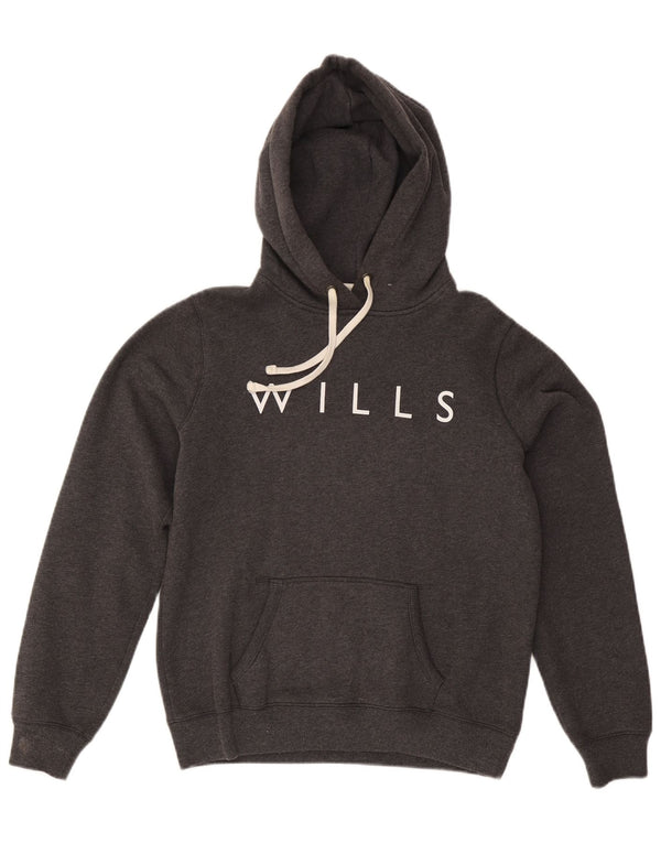 Женский джемпер с капюшоном JACK WILLS UK 14, большой серый хлопок