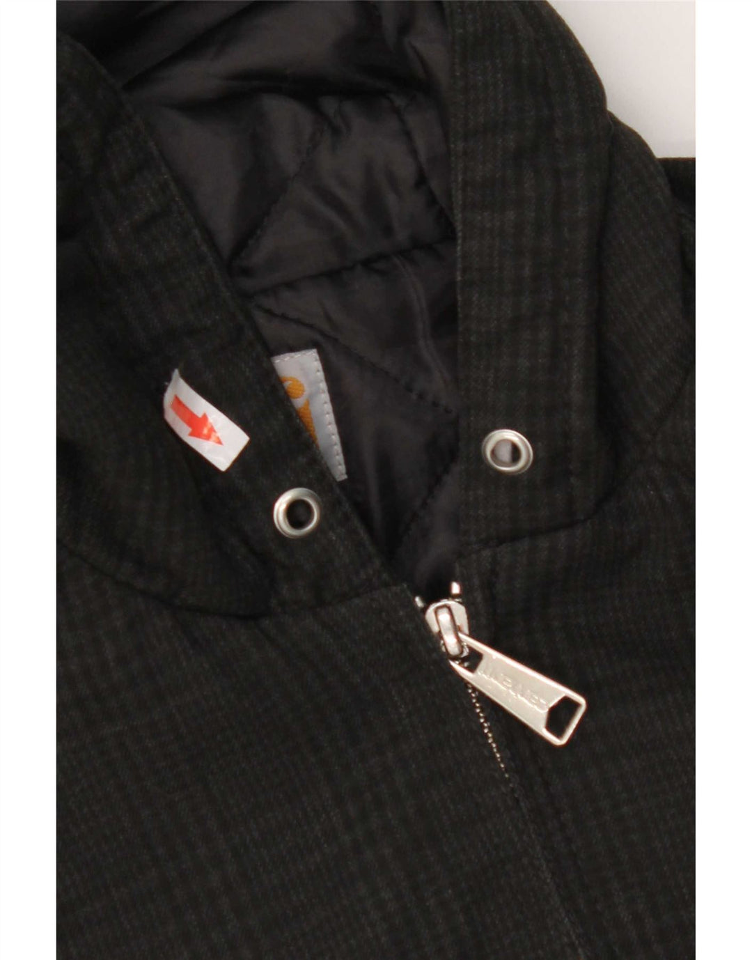 Женский бомбер с капюшоном Carhartt UK 6 XS, полиэстер в черную клетку