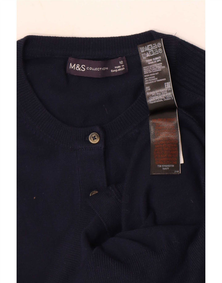 Женский кардиган Marks & Spencer UK 12, средний темно-синий из вискозы