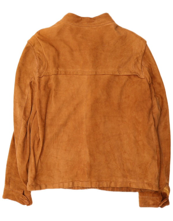 Мужская замшевая куртка VINTAGE IT 50, большая коричневая кожа