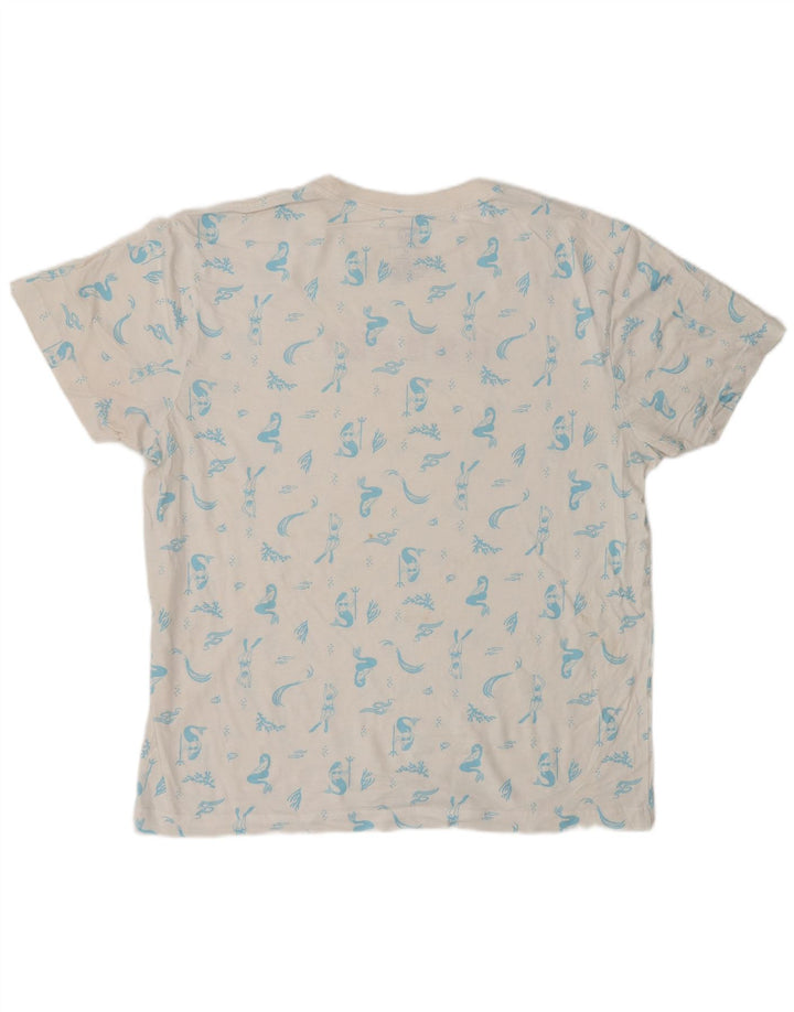 HURLEY Мужская футболка с рисунком Топ среднего размера, белый хлопок