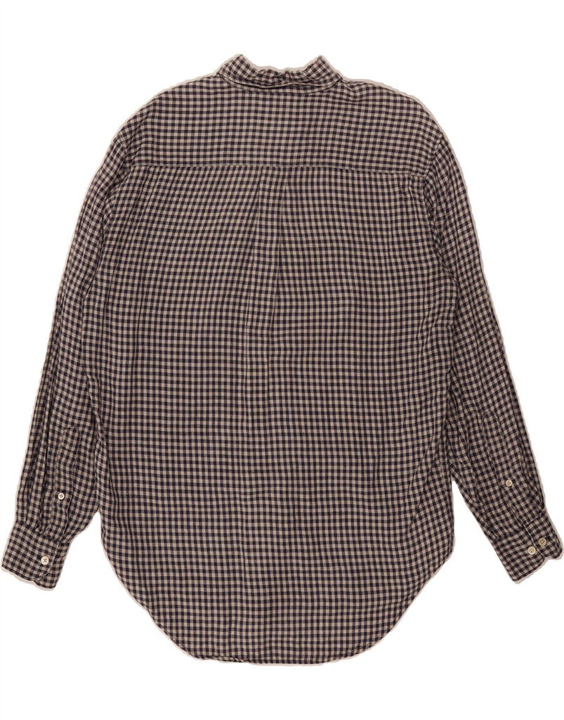 BANANA REPUBLIC Mens Shirt Small Grey Gingham Linen Vintage Banana Republic and Second-Hand Banana Republic from Messina Hembry 