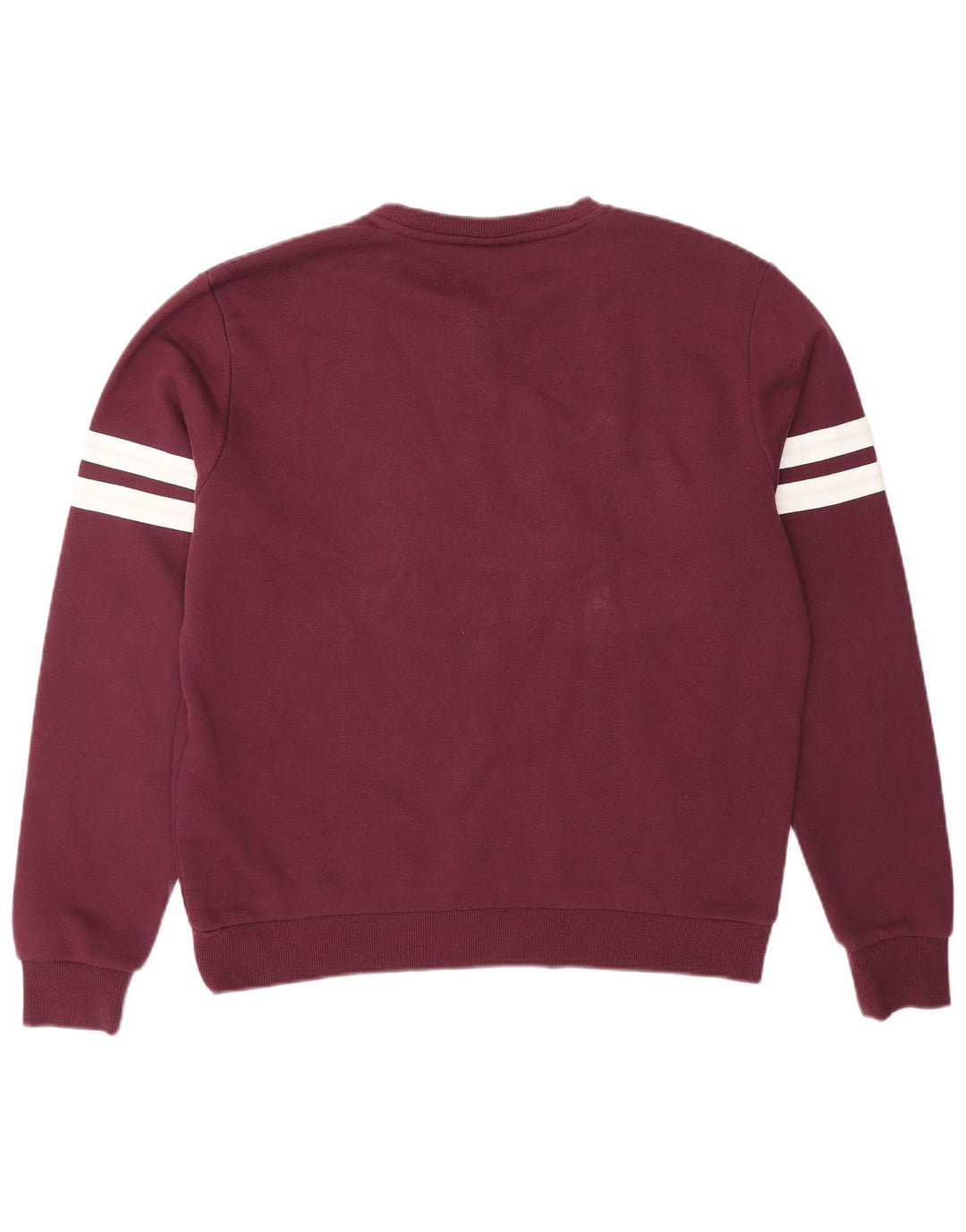 FILA Womens Oversized Graphic Sweatshirt Jumper UK 10 Small Burgundy