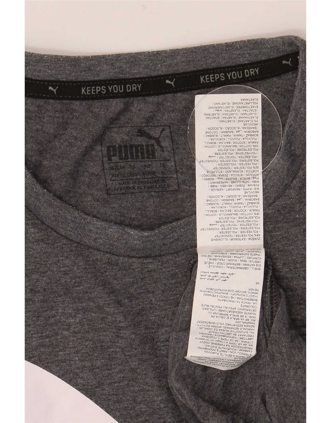 Мужская футболка с рисунком Puma Top XL, серый полиэстер