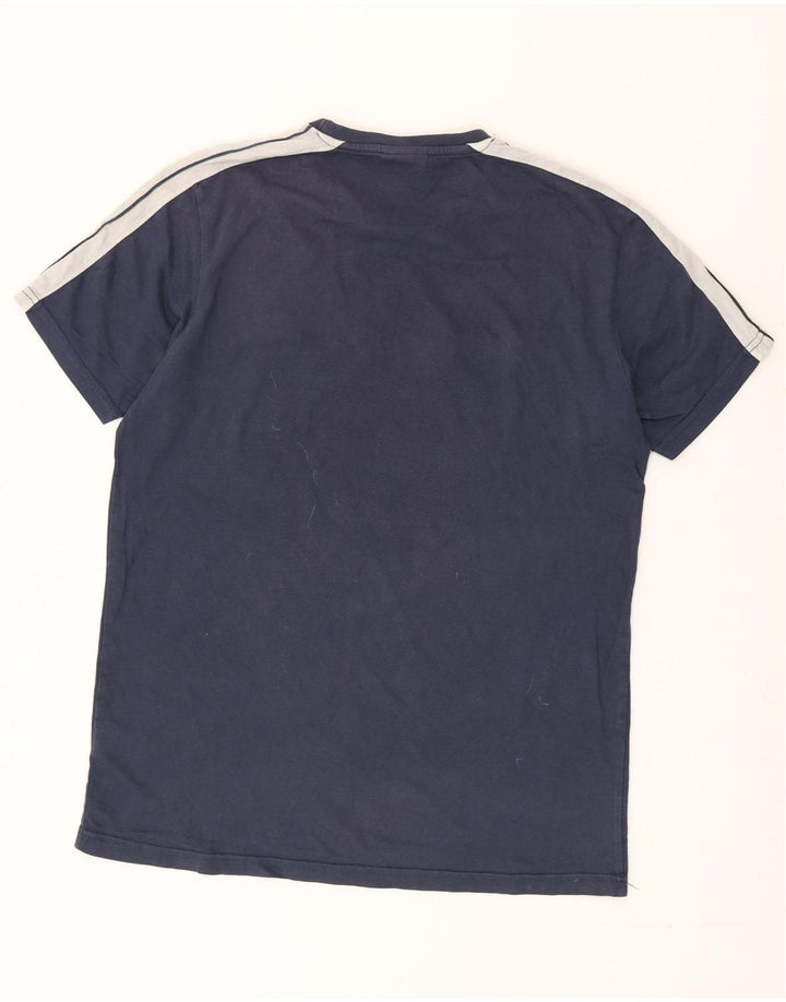 Мужская футболка ELLESSE, средний темно-синий, хлопок с цветными блоками