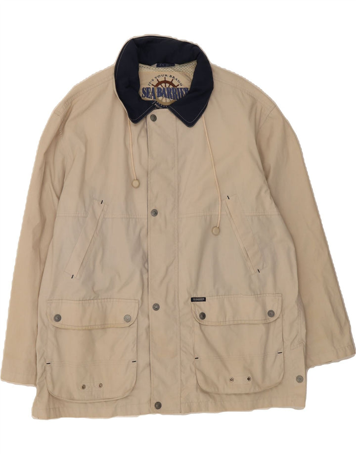 SEA BARRIER Mens Bomber Jacket UK 42 XL Beige Vintage Sea Barrier and Second-Hand Sea Barrier from Messina Hembry 