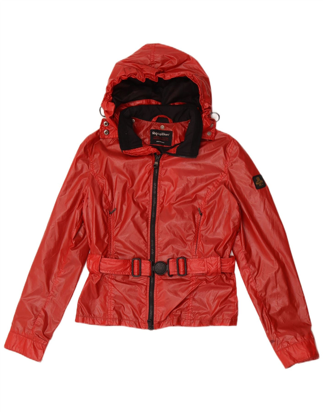 Refrigiwear Женская дождевик с капюшоном IT 38 XS Красный Полиэстер