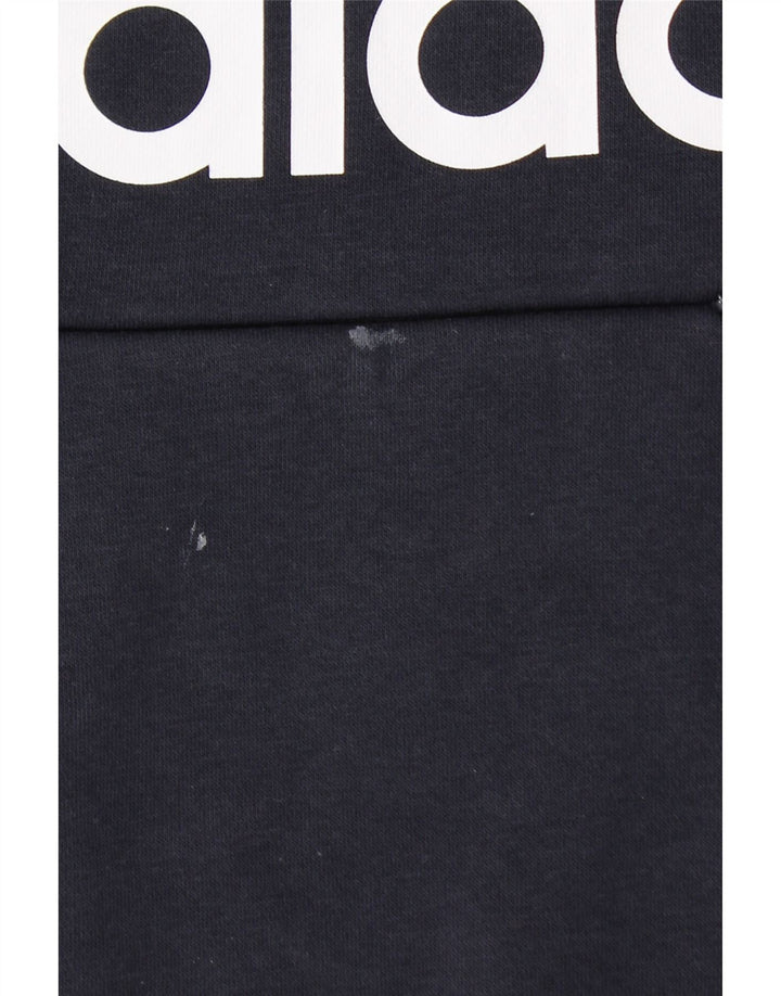 Женский джемпер с капюшоном ADIDAS, Великобритания, 12/14, средний, темно-синий, хлопок