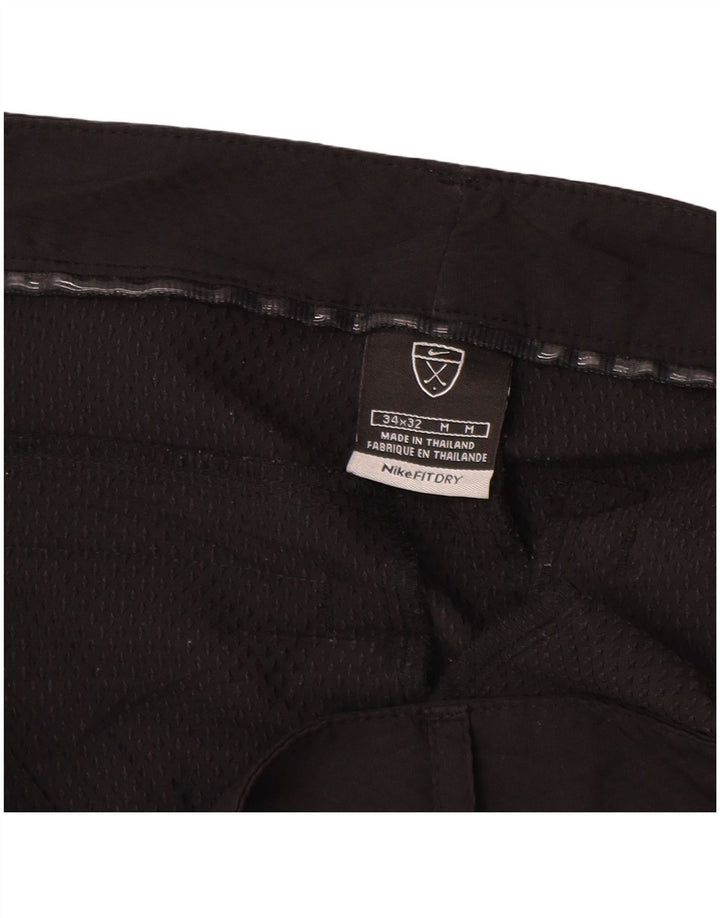 Мужские прямые повседневные брюки NIKE W34 L32, черные, полиэстер