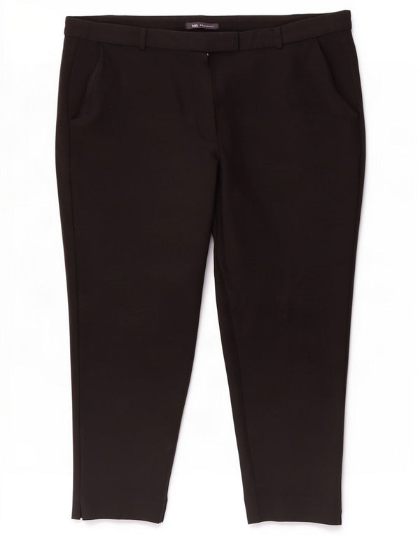 Женские зауженные капри Marks & Spencer UK 18 XL W40 L22 черные