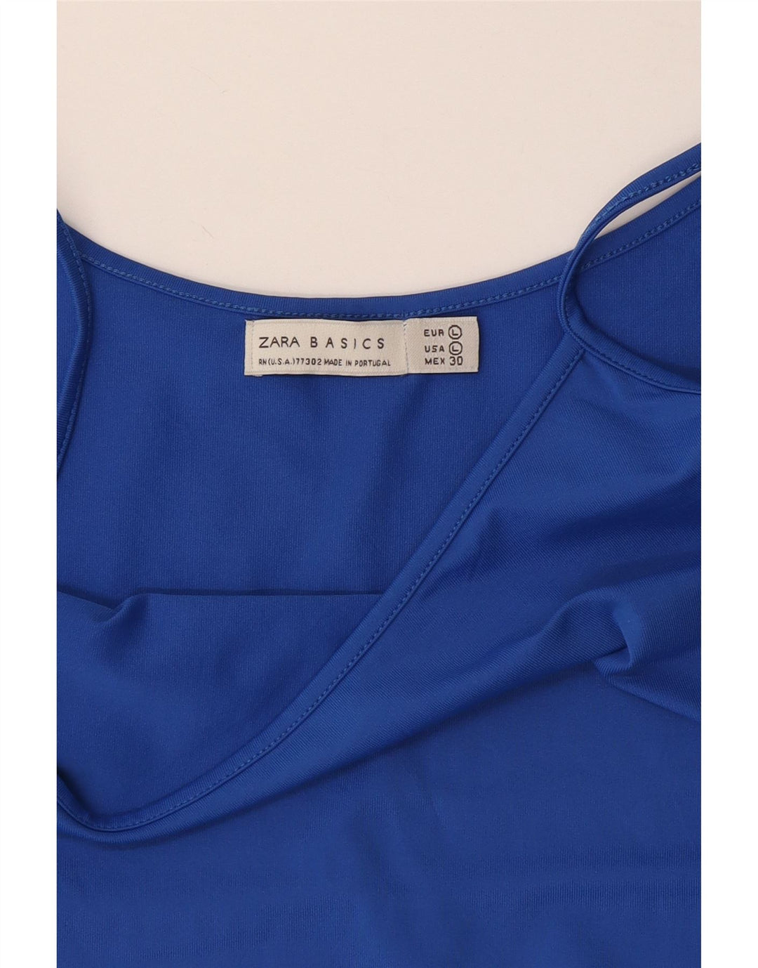 Женский укороченный топ на бретельках Zara UK 14, большой синий