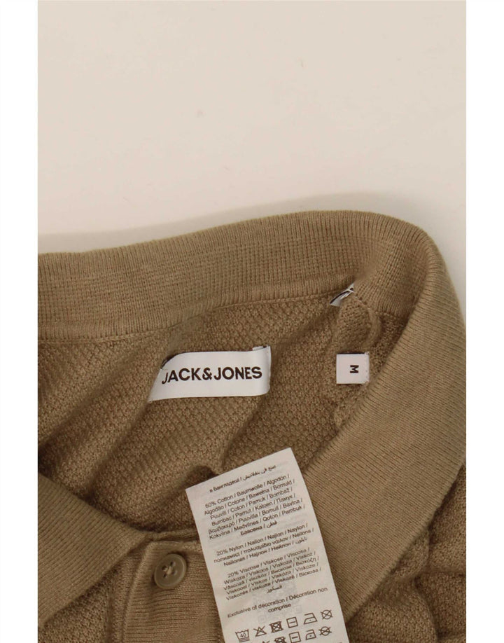 Мужская рубашка с коротким рукавом Jack & Jones среднего бежевого цвета, хлопок