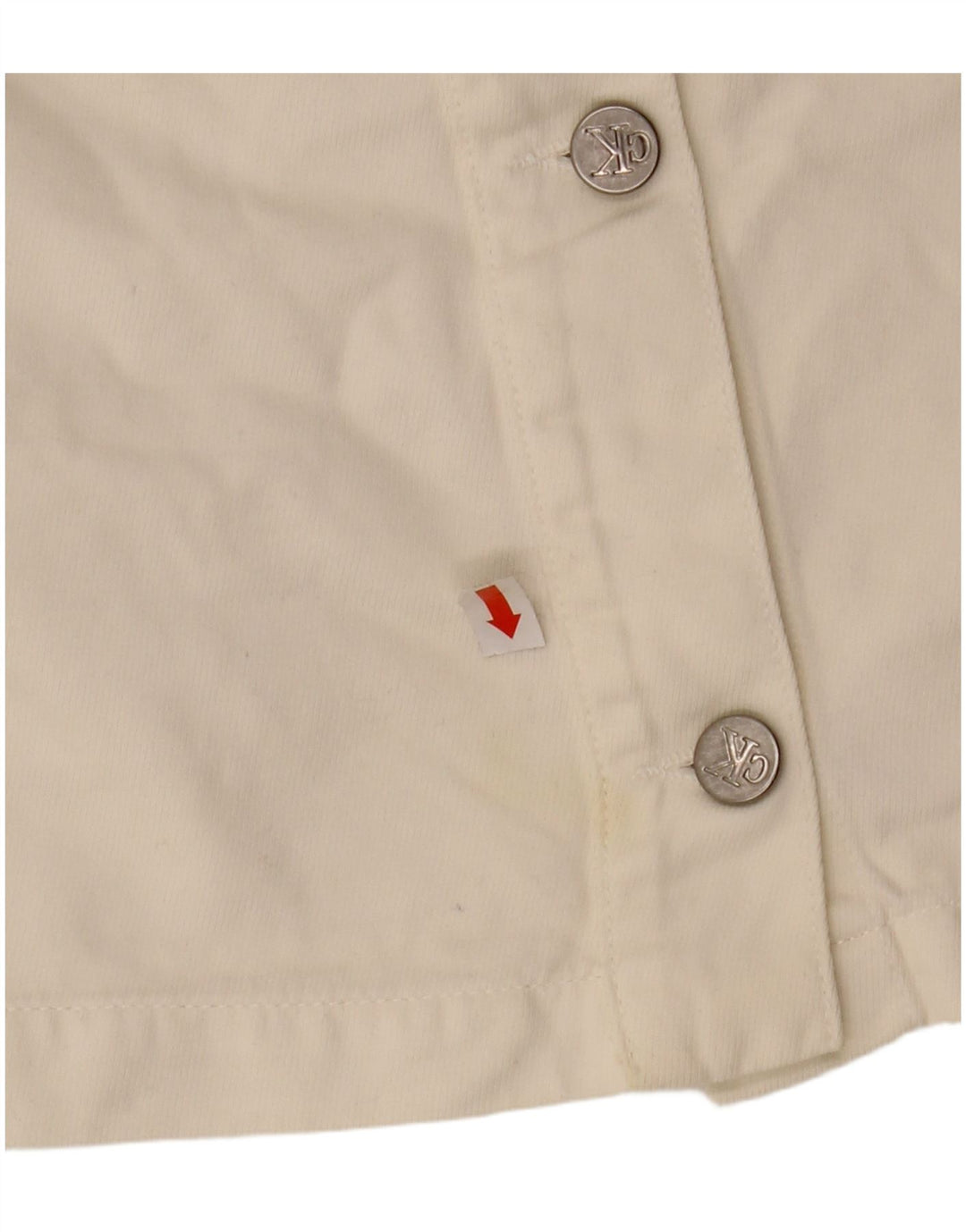 CALVIN KLEIN Женская мини-юбка W30 среднего цвета, хлопок белого цвета