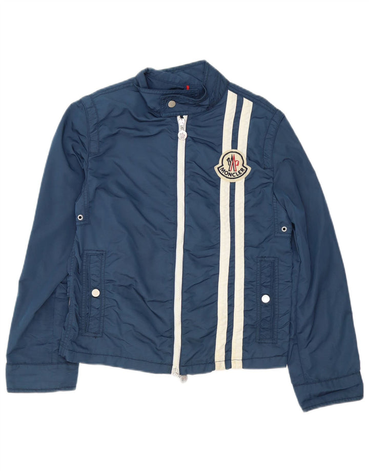 Moncler Ветровка для мальчиков 13-14 лет Темно-синяя полиэстер с цветными блоками