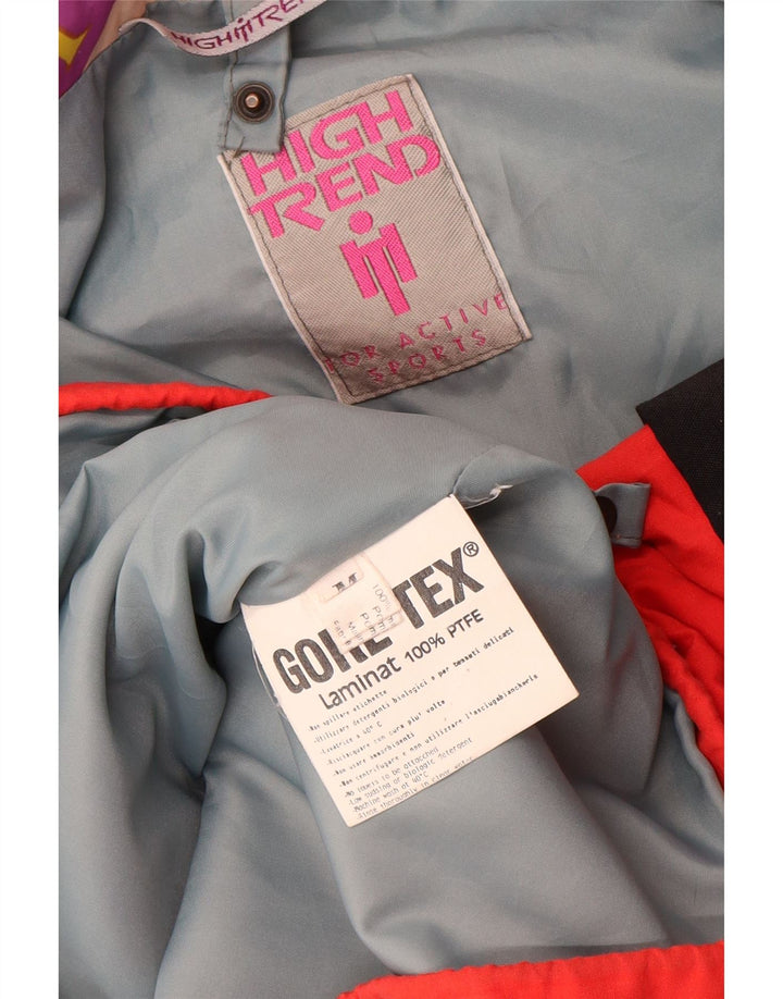 Винтажная мужская лыжная куртка Gore-Tex UK 38, средний красный полиамид с цветными блоками