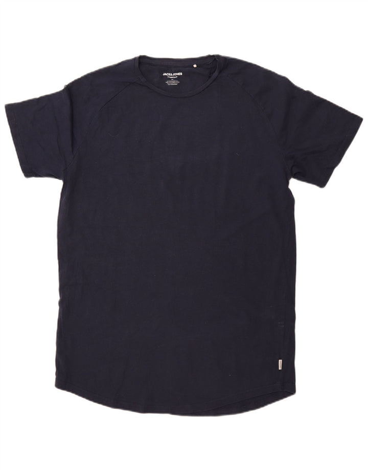 JACK & JONES Мужская футболка Top Medium Темно-синяя хлопковая