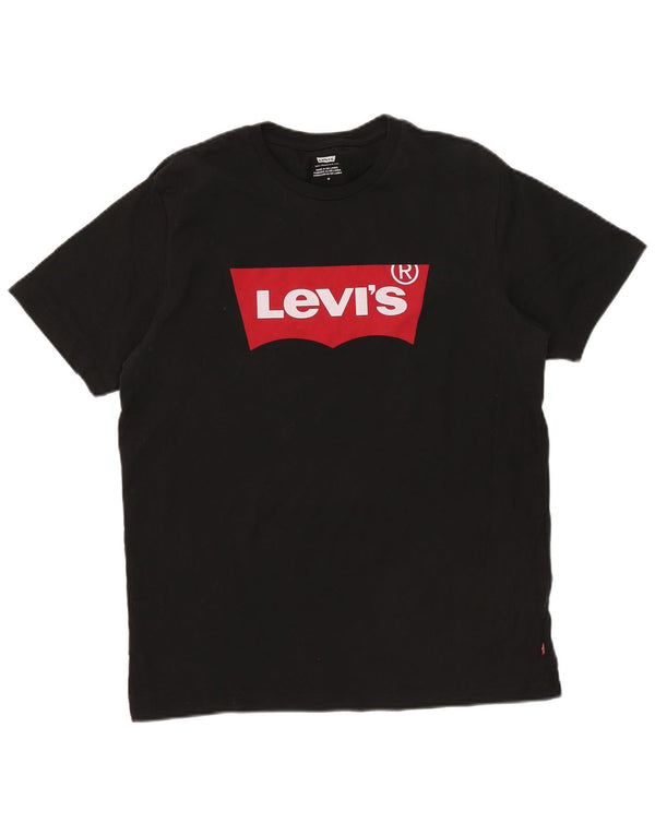 Levi's Mens Graphic T-Shirt Top Medium Black Cotton