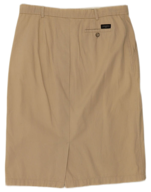 Женская прямая юбка Max Mara Weekend UK 14, большая W32, бежевый хлопок