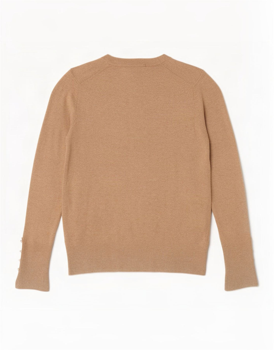Женский джемпер с круглым вырезом Zara UK 12, средний бежевый