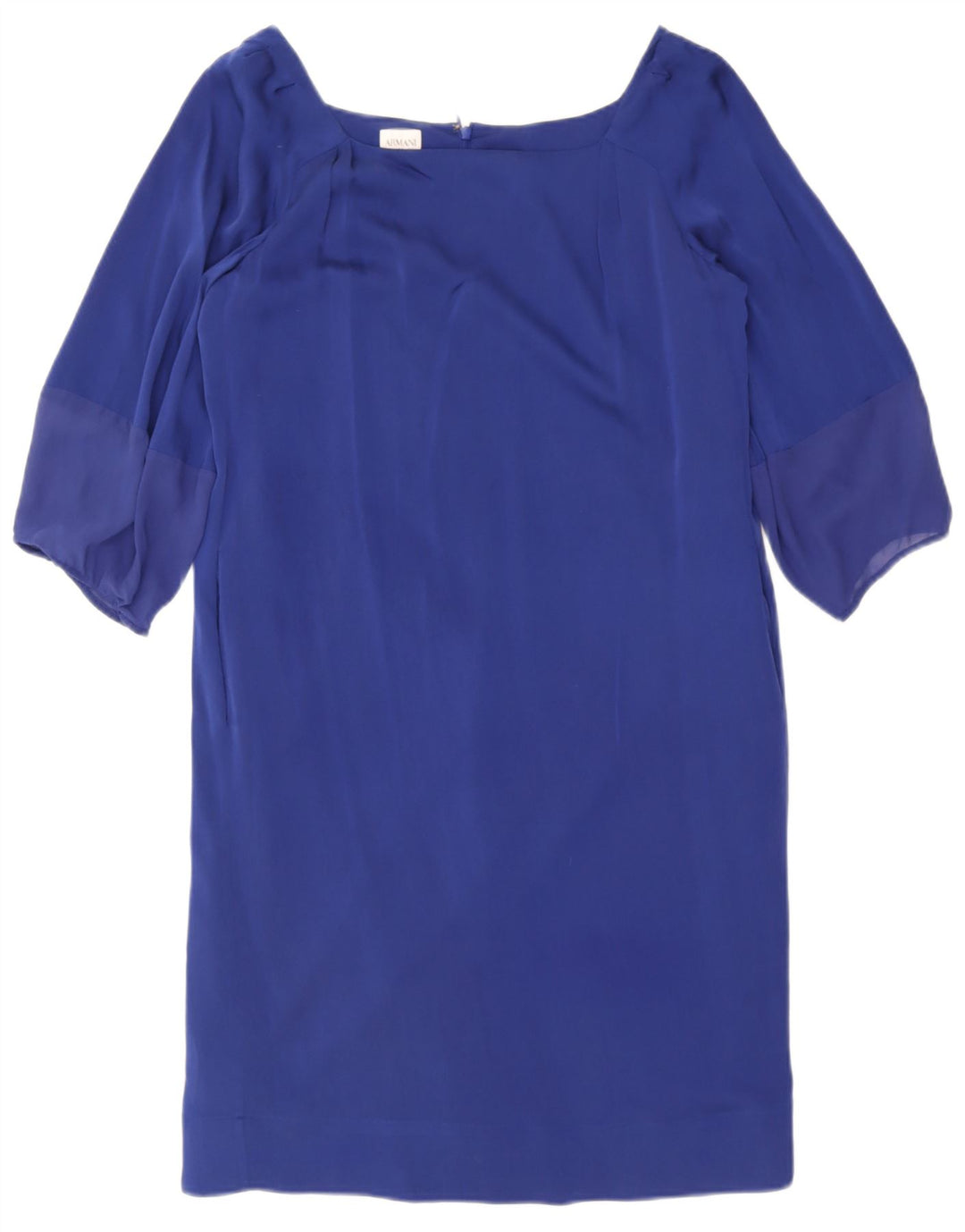 Женское платье прямого кроя с рукавом 3/4 Armani Collezioni IT 44, средний синий