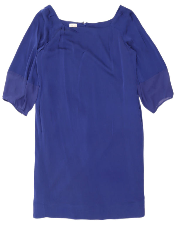 Женское платье прямого кроя с рукавом 3/4 Armani Collezioni IT 44, средний синий