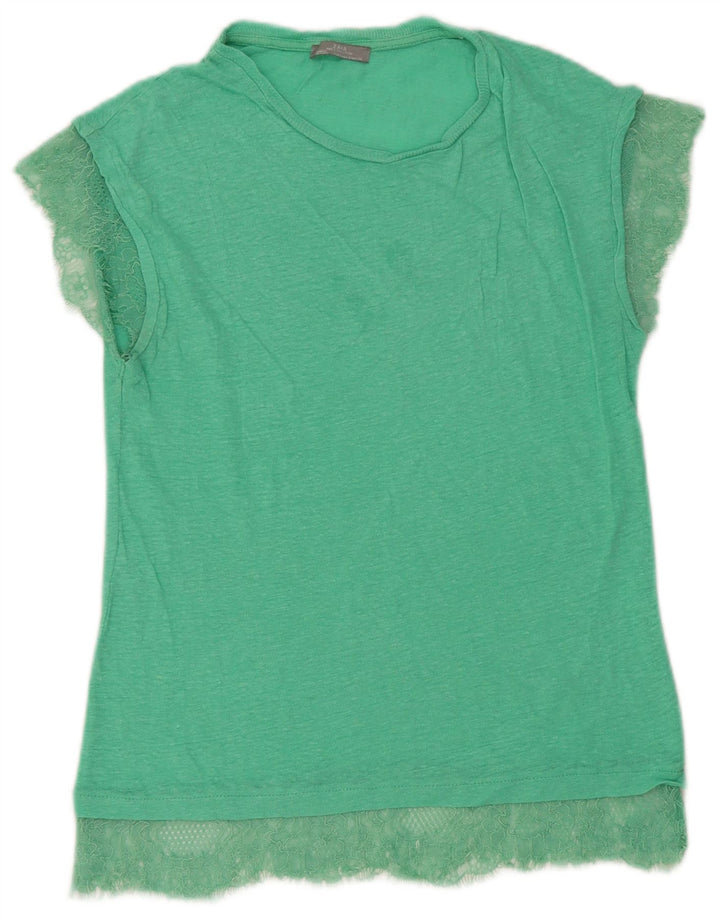 Женская футболка Zara Top UK 10, маленькая зеленая