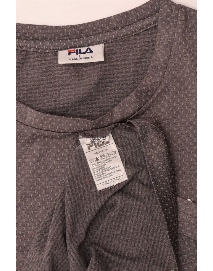 Мужская футболка Fila, большой серый полиэстер