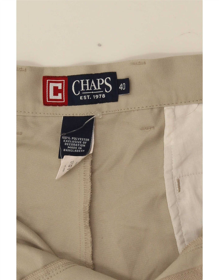 Мужские шорты чинос Chaps W40 XL бежевого цвета из полиэстера