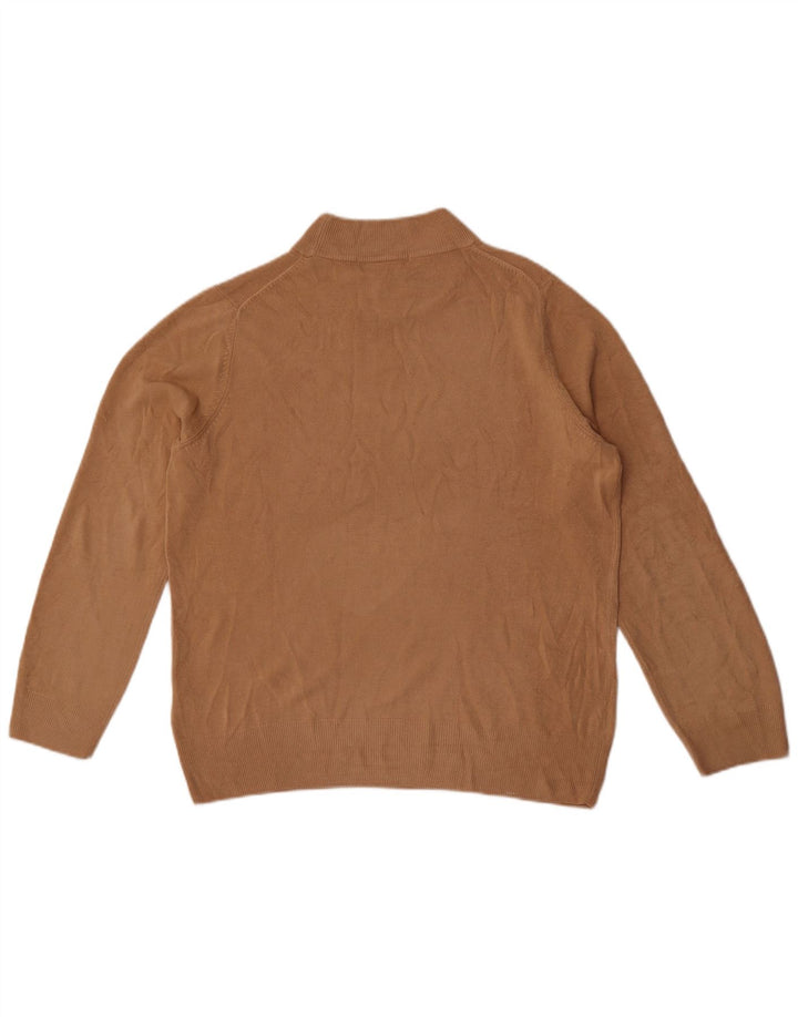 Женский джемпер с высоким воротником Marks & Spencer, Великобритания 16, большой коричневый
