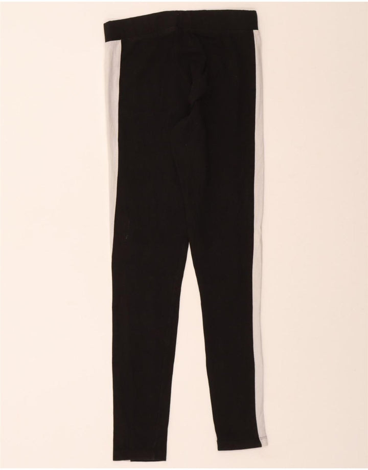 PUMA Womens Leggings UK 12 Medium Black Colourblock Vintage Puma and Second-Hand Puma from Messina Hembry 