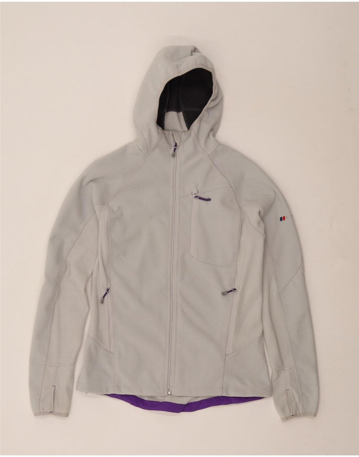 Berghaus Женская флисовая куртка с капюшоном UK 14, большой белый полиэстер