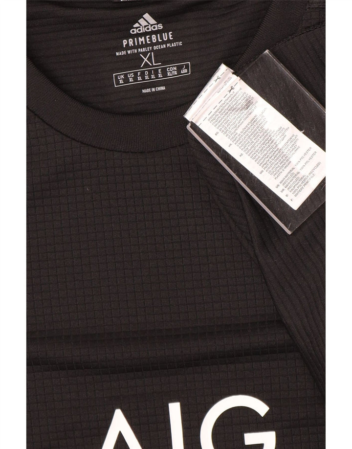 Мужская футболка Adidas All Blacks с рисунком Top XL, черный полиэстер