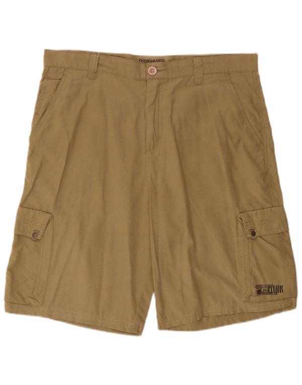 QUIKSILVER Mens Cargo Shorts XL W38 Khaki Cotton