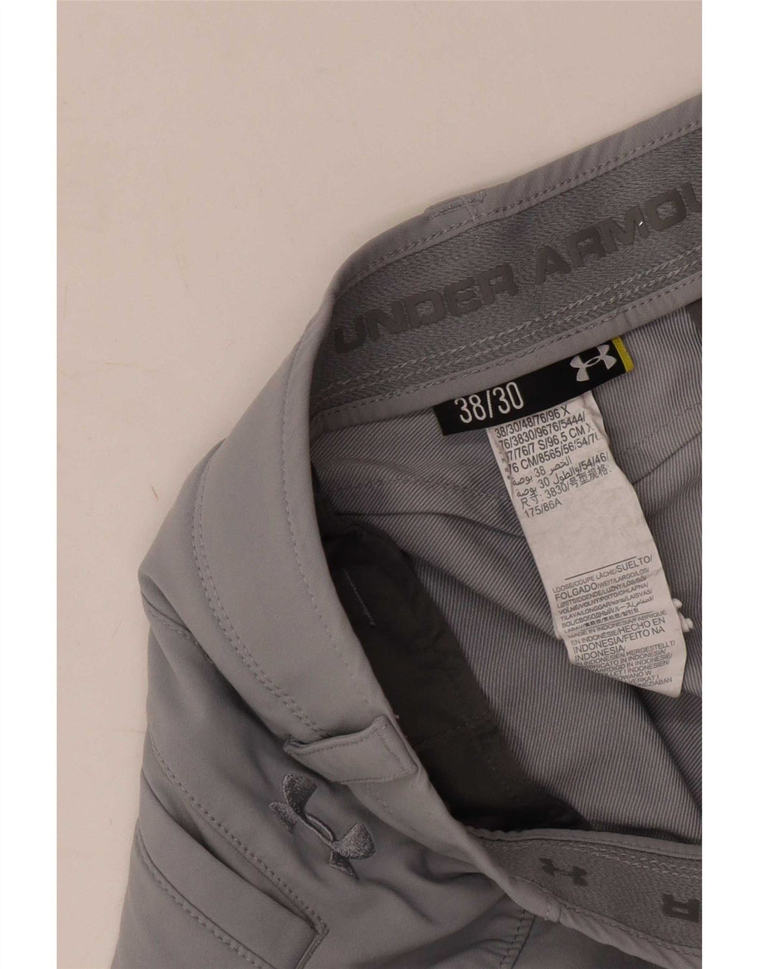 Мужские прямые брюки чинос Under Armour W38 L30, серый нейлон