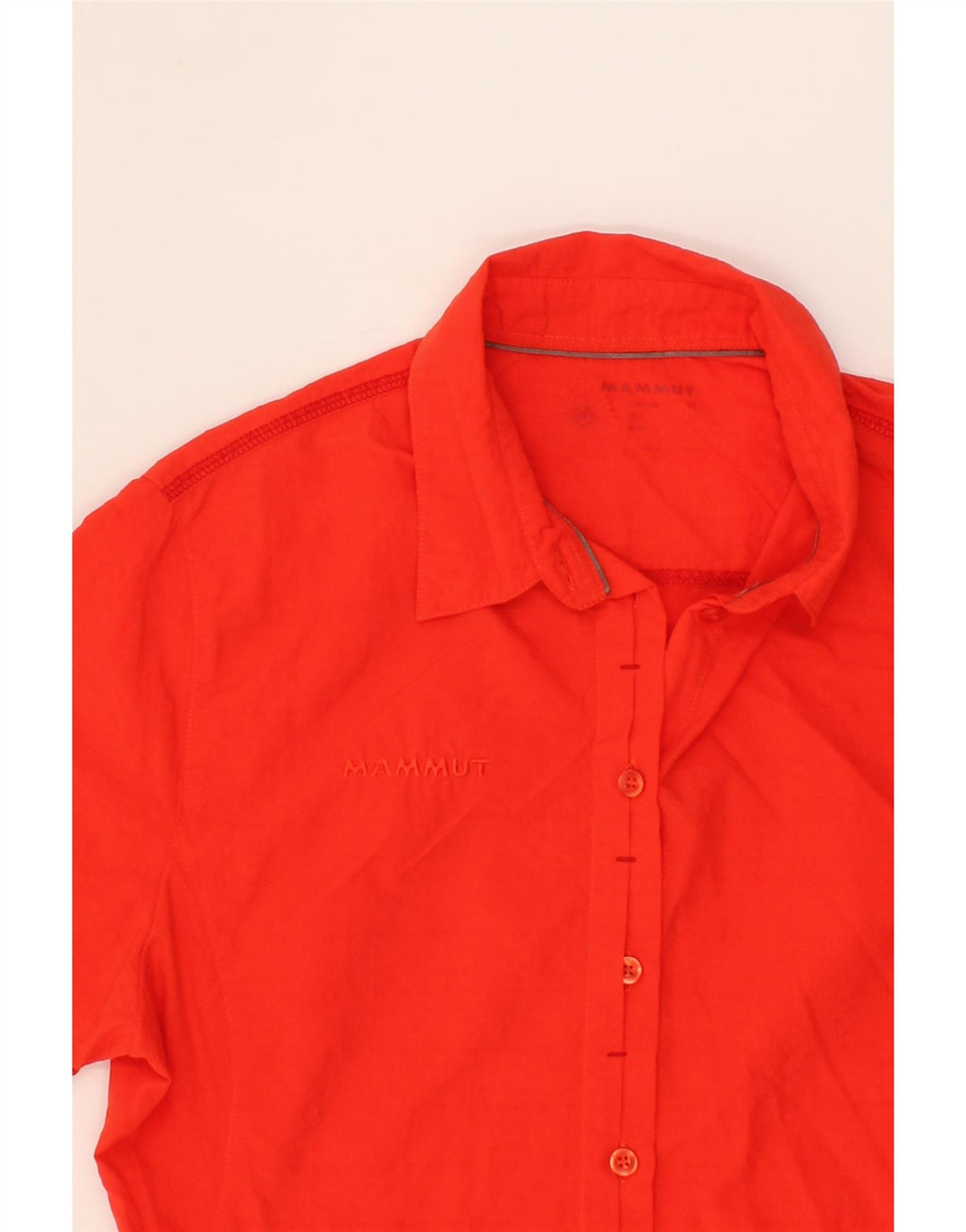 MAMMUT Womens Short Sleeve Shirt UK 14 Medium Red Vintage Mammut and Second-Hand Mammut from Messina Hembry 