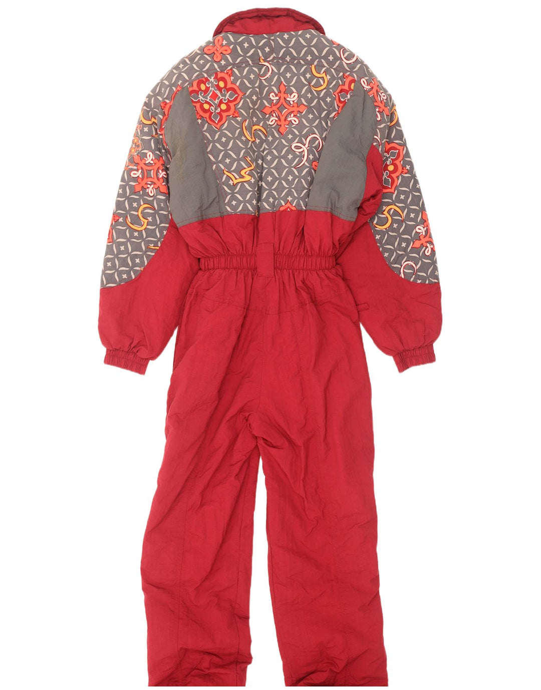 Женский лыжный комбинезон X-Cape UK 10, маленький красный, нейлон с геометрическим рисунком